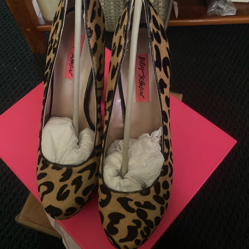 Betsey Johnson Animal Print Heels
